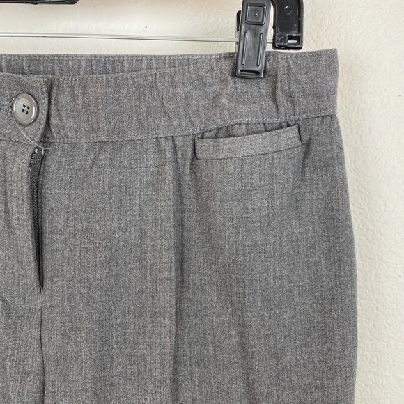 Sag Harbor Stretch Gray Poly/Rayon Blend Slacks Pant Elastic Waist Zip Career 10 - Picture 3 of 6